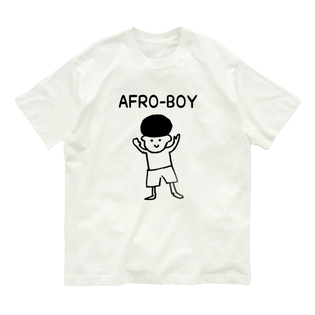 すずき　くにひこのアフロくんAFRO-BOY Organic Cotton T-Shirt