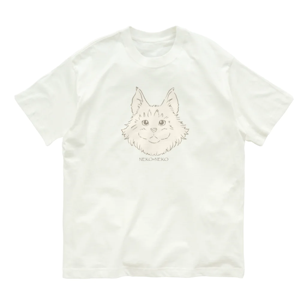 BeArtSuzumaruのNeko=Neko オーガニックコットンTシャツ