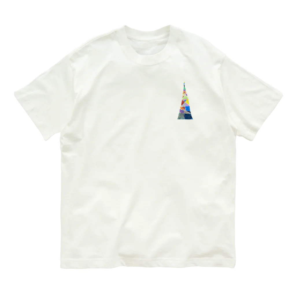 Hummingbirdのカラフルタワー オーガニックコットンTシャツ