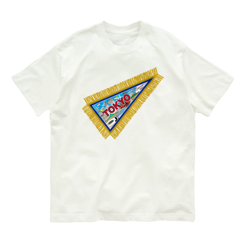 kimchinのTOKYO土産風のペナント Organic Cotton T-Shirt