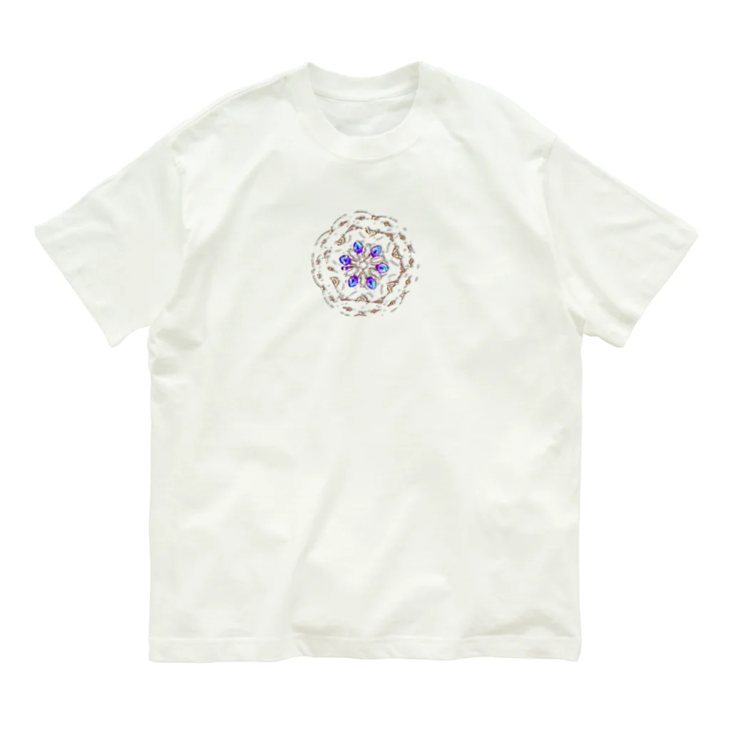 フンコロガシの気まぐれ屋の万華鏡〜紫の華〜 Organic Cotton T-Shirt