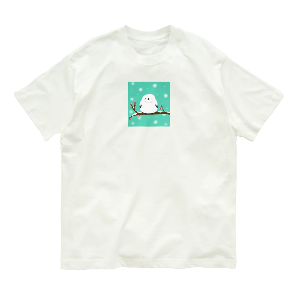 にょろももももものシマエナガちゃん オーガニックコットンTシャツ