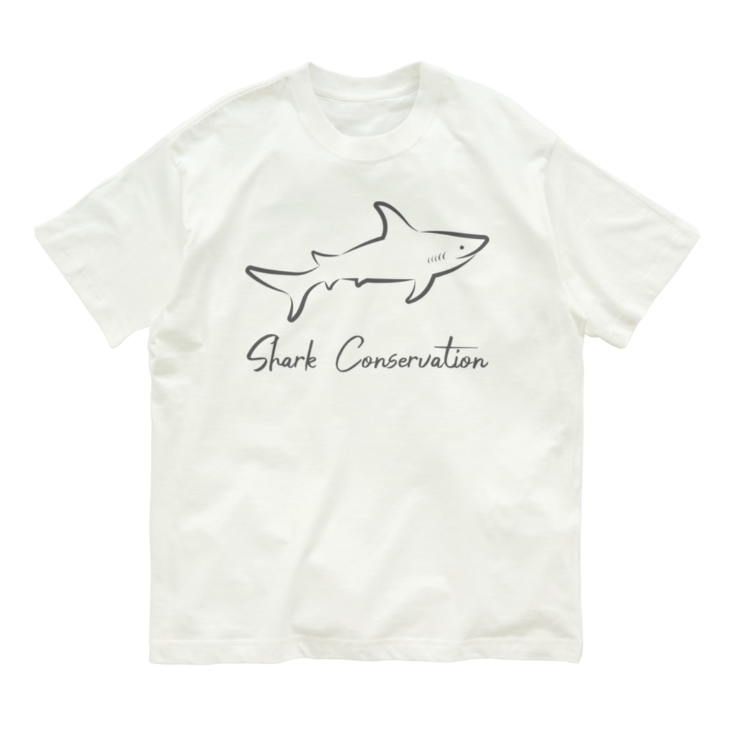 MUSEA（ミューゼア）のゆるサメTシャツ（Shark conservation shirt） Organic Cotton T-Shirt