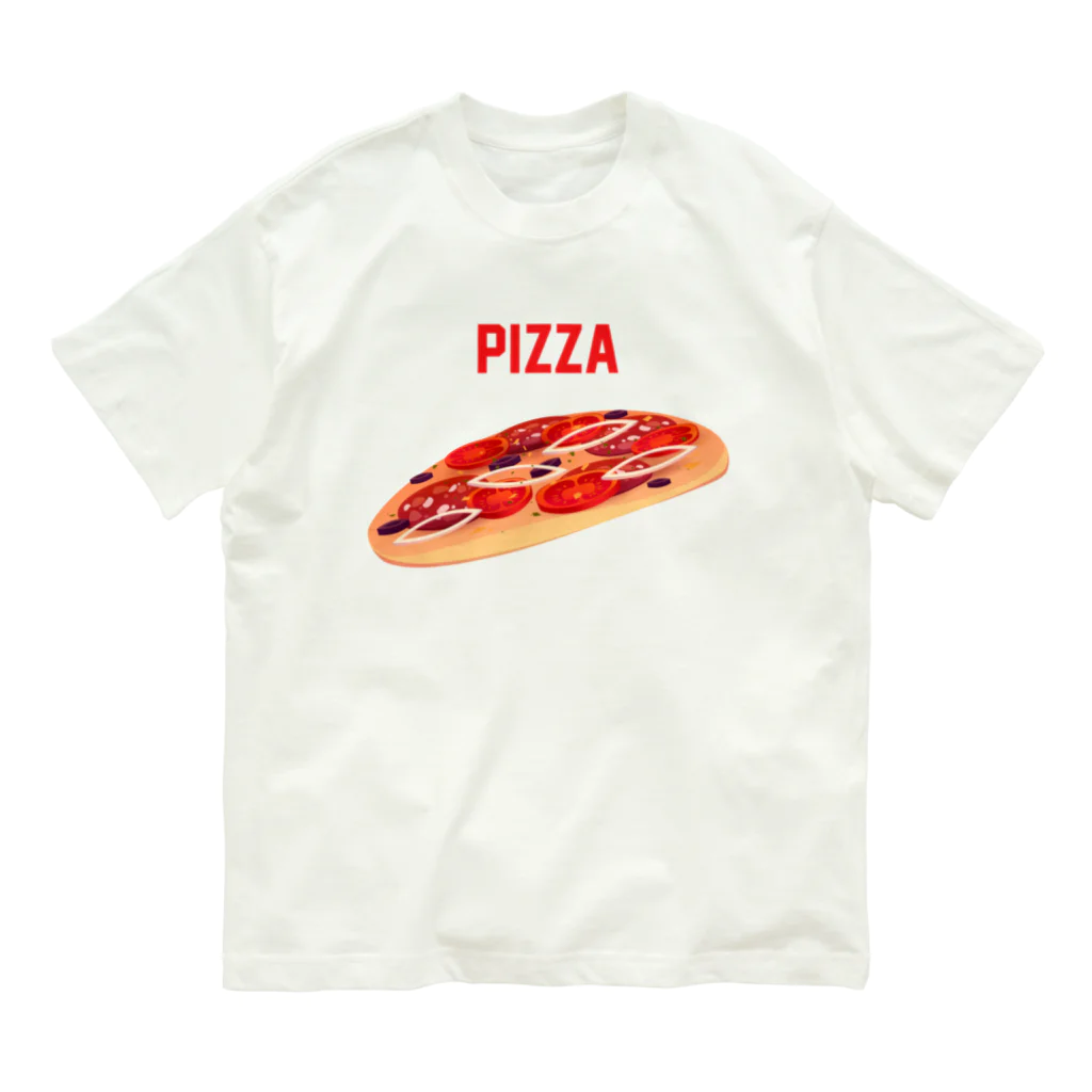 DRIPPEDのPIZZA-ピザ- オーガニックコットンTシャツ