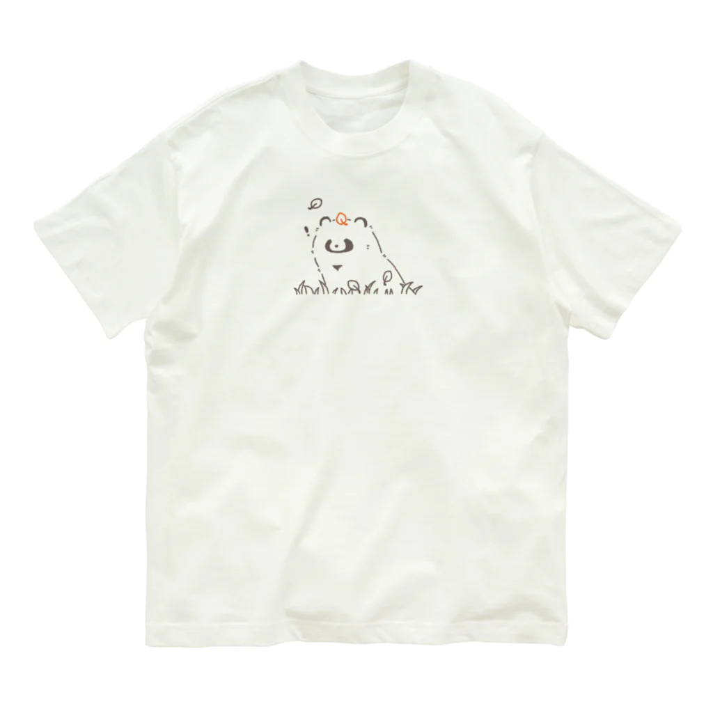 ジーナショップ(たぬき多め)の草むらたぬき オーガニックコットンTシャツ