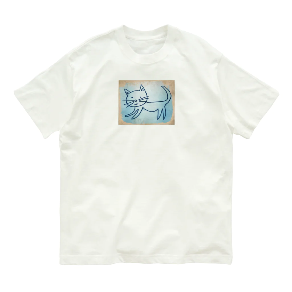 山頂波止場のかすれ猫 Organic Cotton T-Shirt