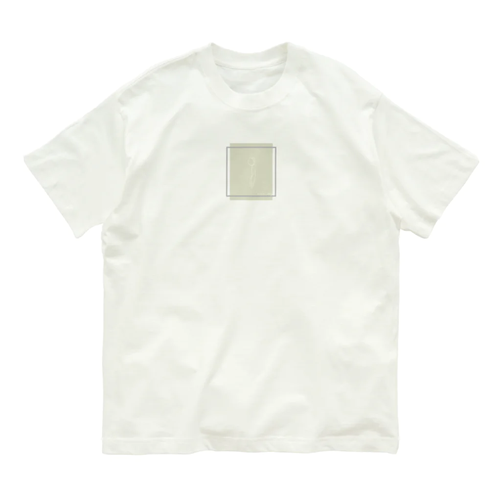 rilybiiのbabygray yellow mintgreen オーガニックコットンTシャツ