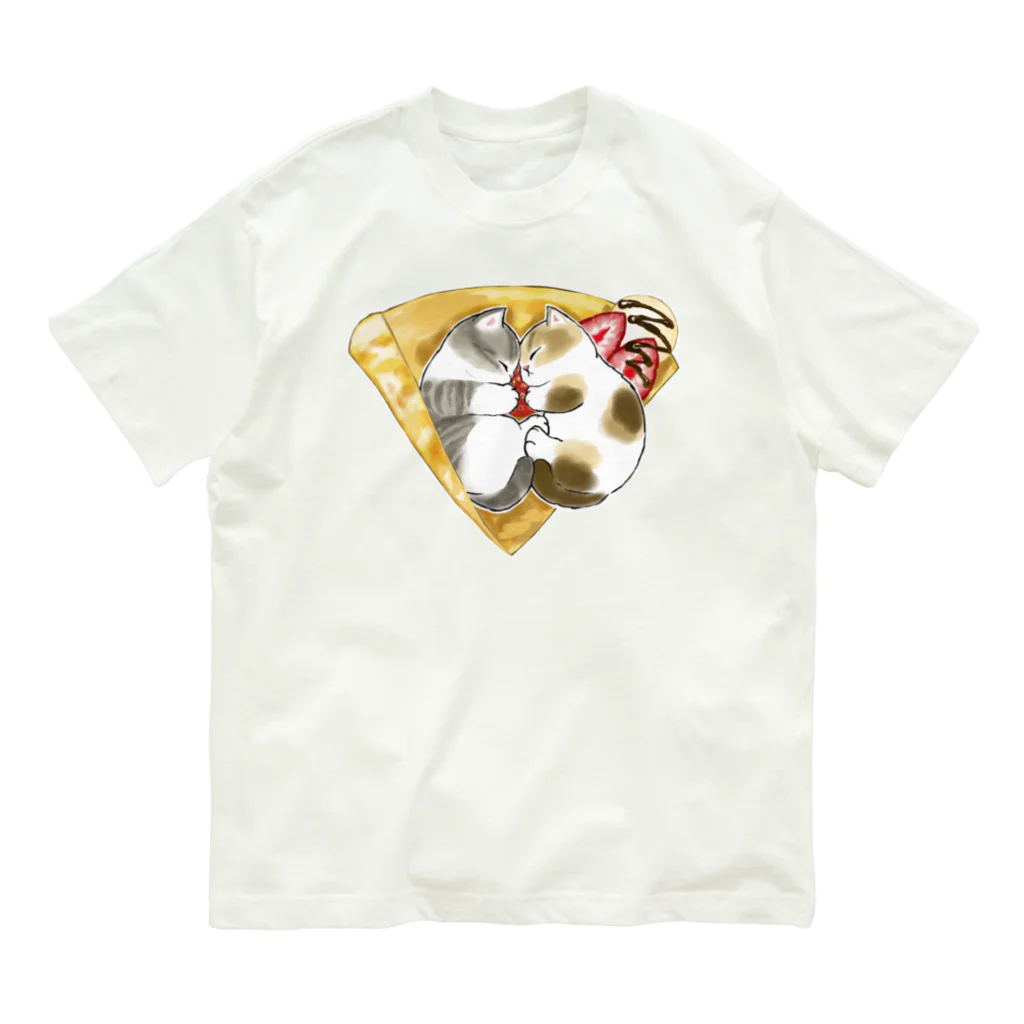 mofusandのにゃんこクレープ Organic Cotton T-Shirt