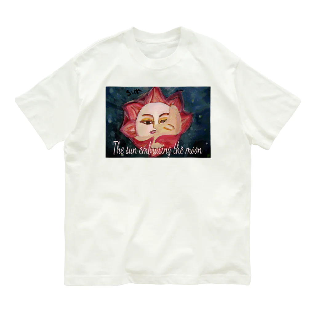 水彩屋の月を抱く太陽 Organic Cotton T-Shirt