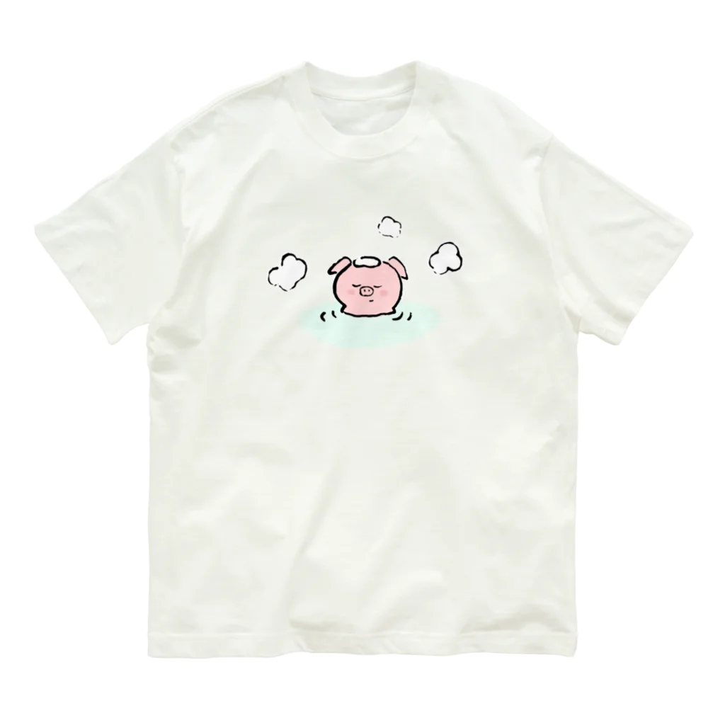 温泉グッズ@ブーさんとキリンの生活のブーさん温泉 Organic Cotton T-Shirt