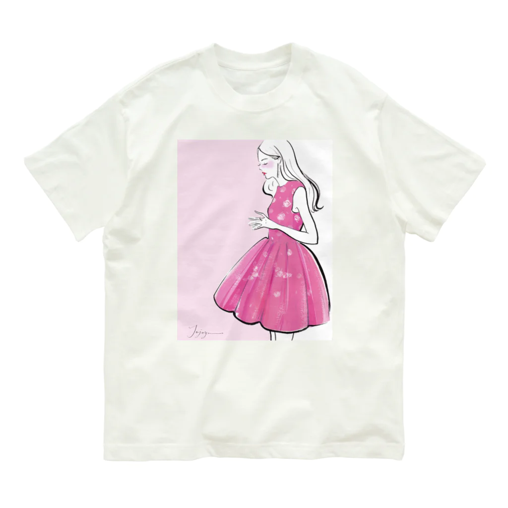 Jojo Yan | A Fashion Illustratorのピンクスカート オーガニックコットンTシャツ