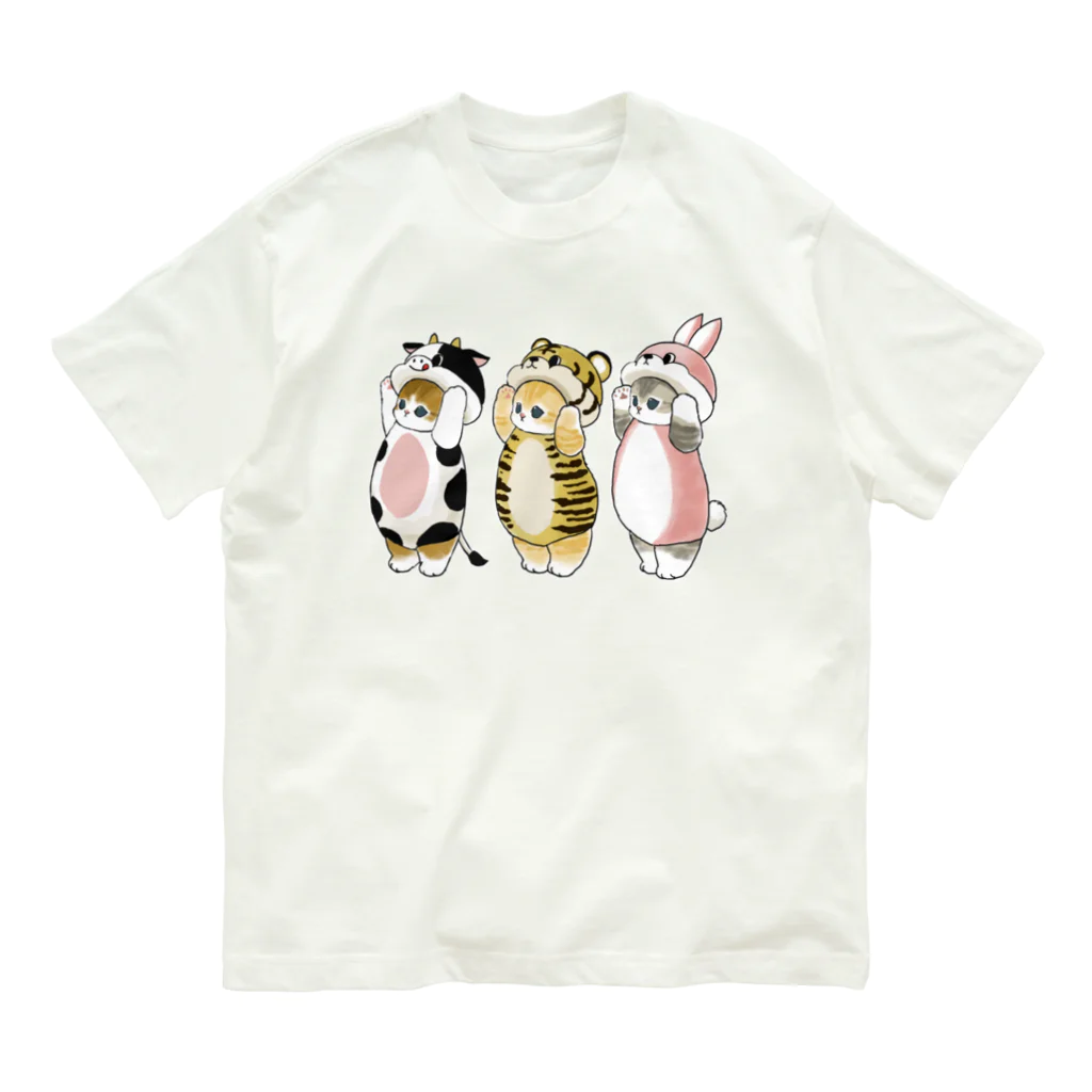 mofusandの被り物にゃん オーガニックコットンTシャツ