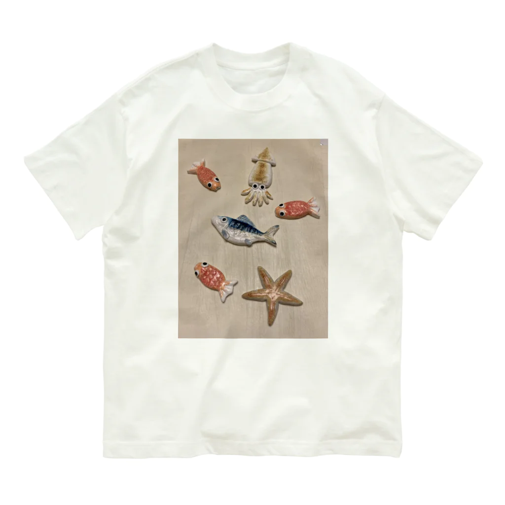 sesujipinkenのお魚天国🐟 オーガニックコットンTシャツ