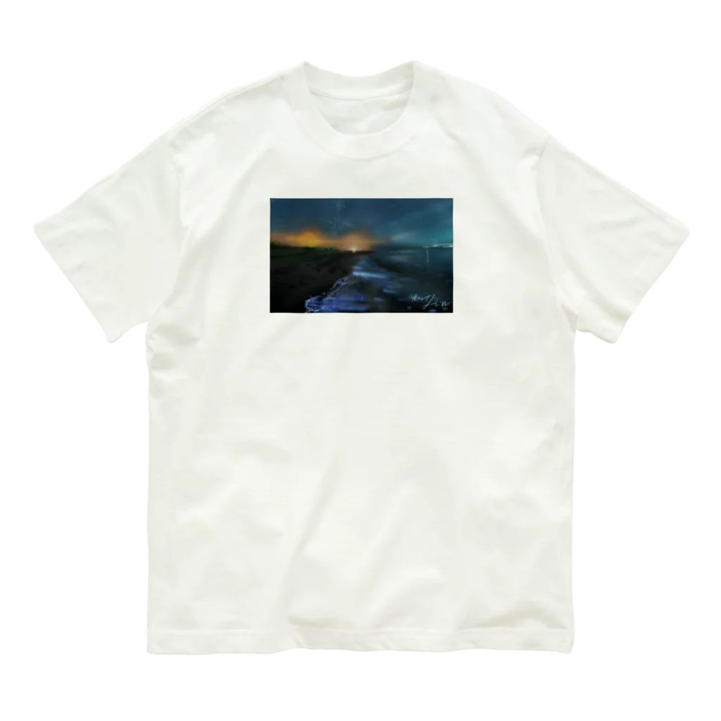 ポップヌードルの夜と海と光 オーガニックコットンTシャツ