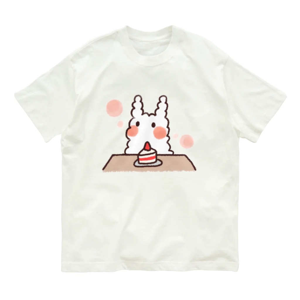 K.momokoのうさぎのウミウシ(ケーキver.) オーガニックコットンTシャツ