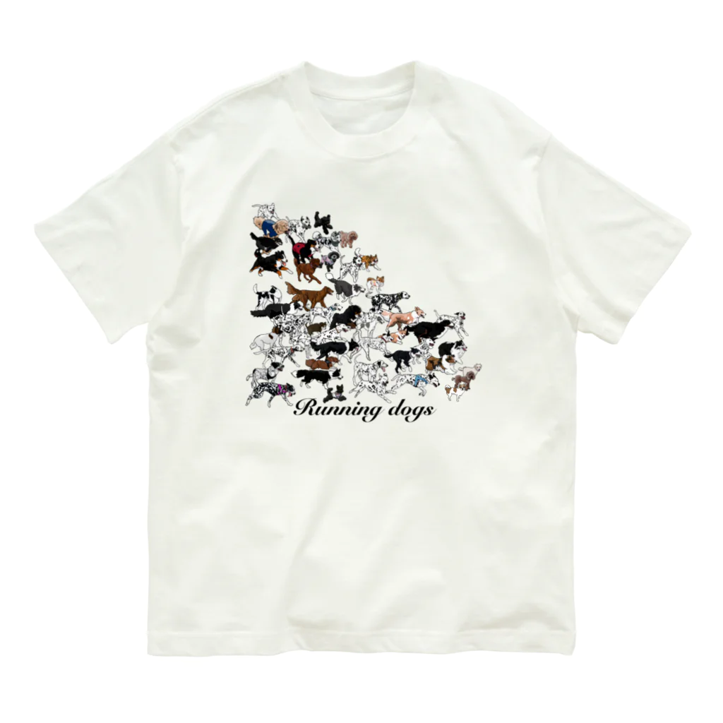 lily_dalmatianのランニングドッグ　少数タイプ オーガニックコットンTシャツ