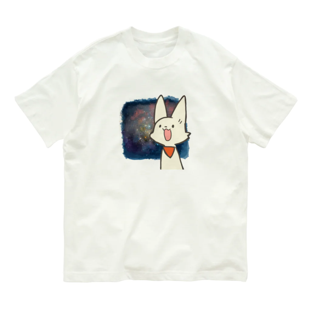 こっくり商店のスペースフォックス Organic Cotton T-Shirt