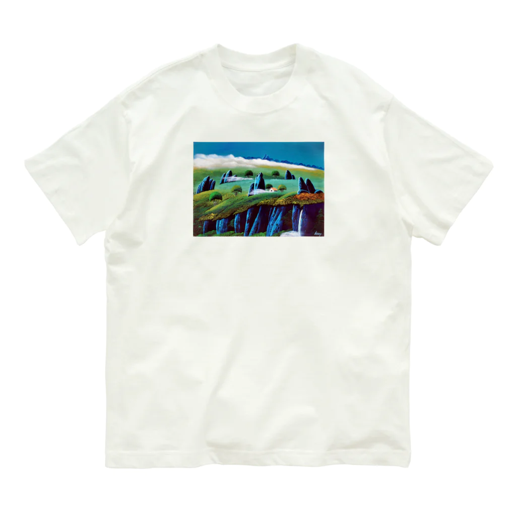 Isseyのブルー奇岩の丘 Organic Cotton T-Shirt