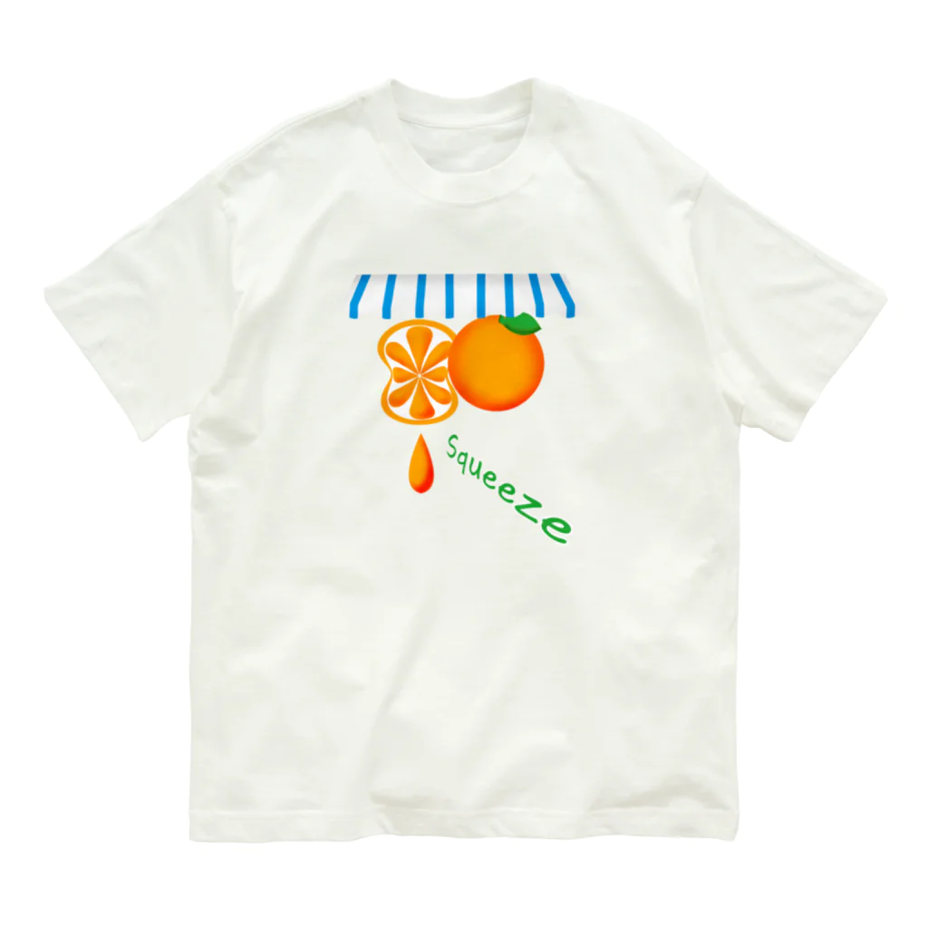 satoharuのオレンジ　ぎゅぎゅぎゅっ Organic Cotton T-Shirt