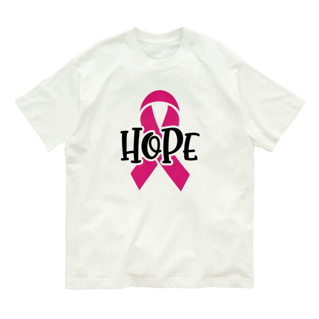 Fred HorstmanのBreast Cancer HOPE  乳がんの希望 Organic Cotton T-Shirt