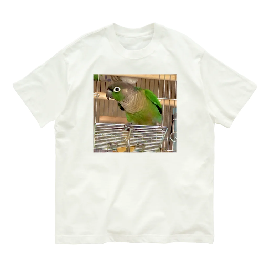 inko andのウロコインコのおーちゃん オーガニックコットンTシャツ