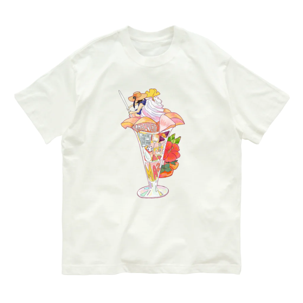 ahihoのピーチパフェ オーガニックコットンTシャツ