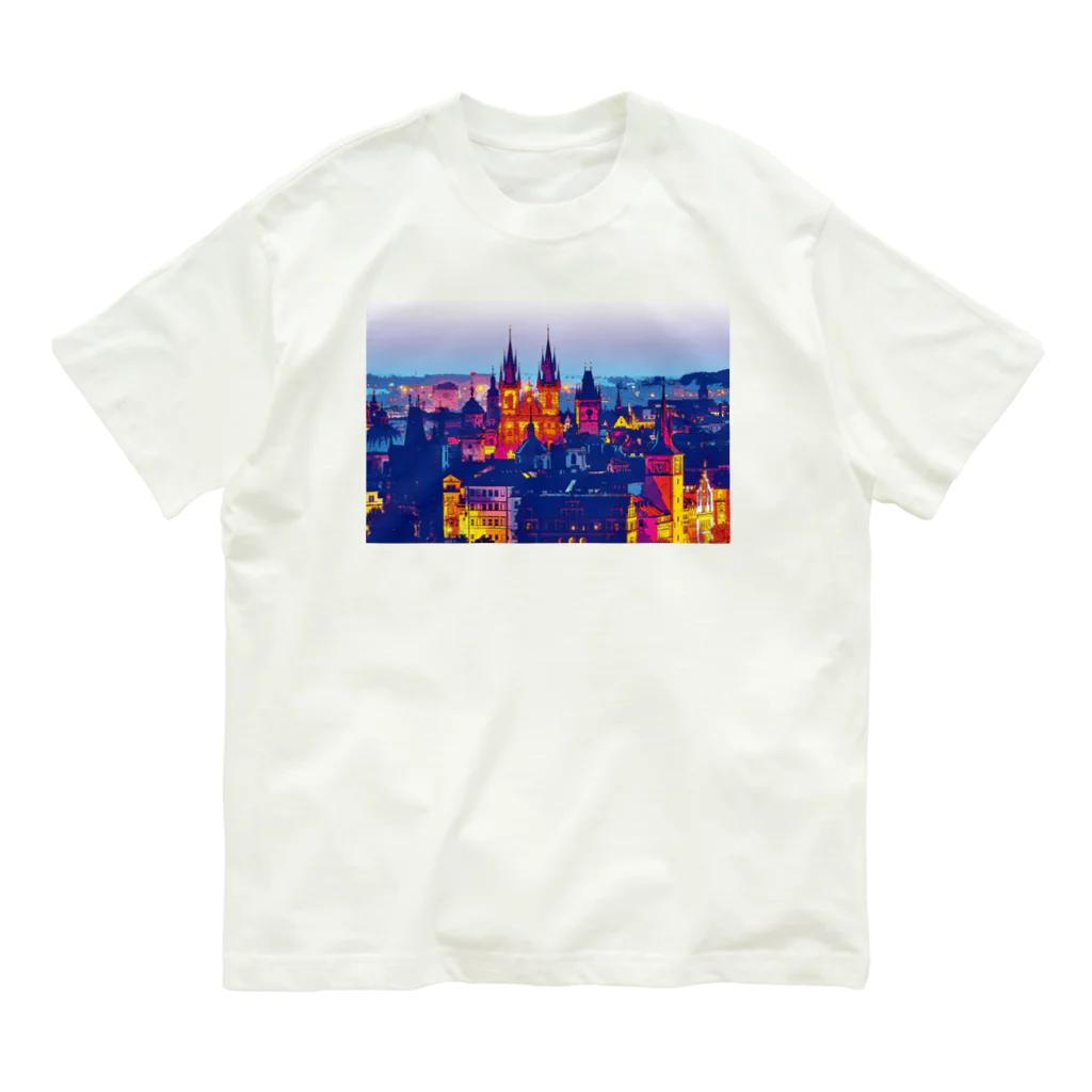 GALLERY misutawoのチェコ プラハの朝 Organic Cotton T-Shirt