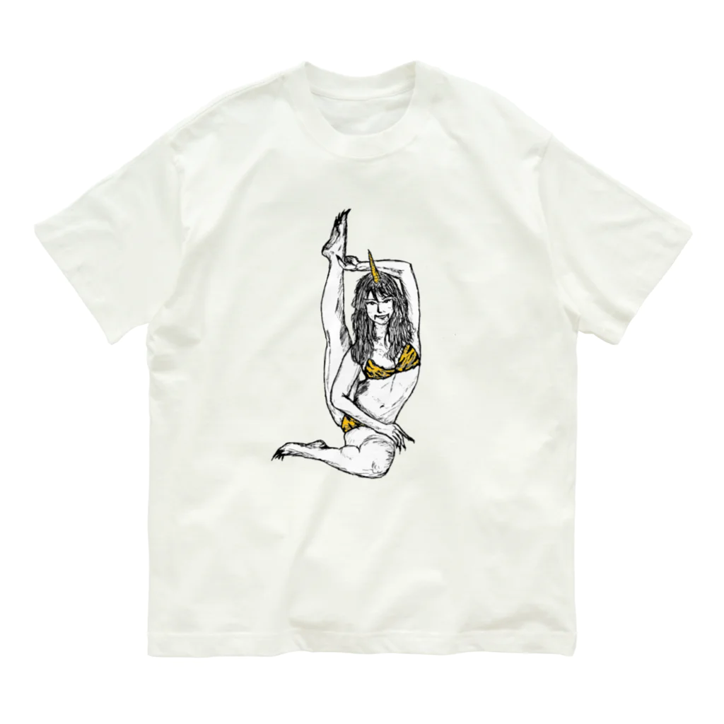 京都の魔雑貨堂の虎皮ビキニ👙鬼娘 Organic Cotton T-Shirt