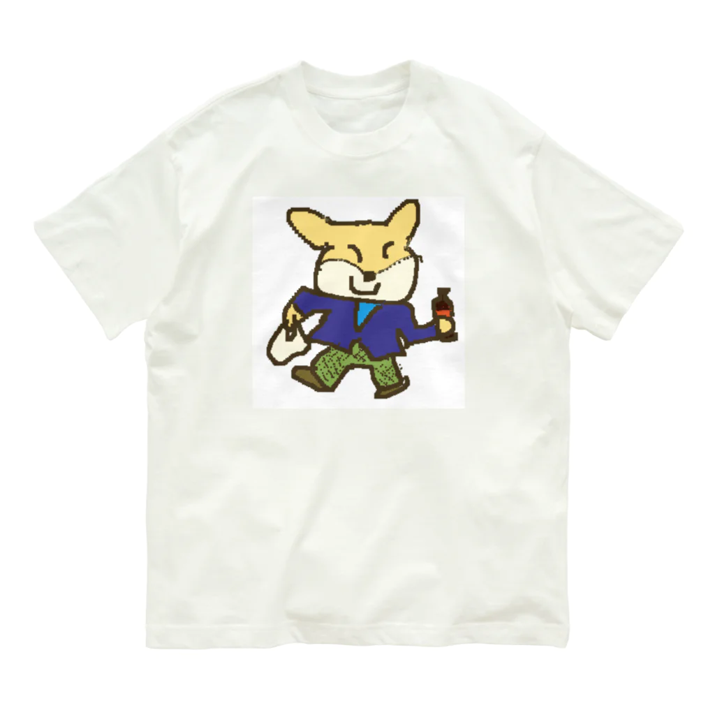 lunar eclipseのキツネのこんこん昼休み オーガニックコットンTシャツ