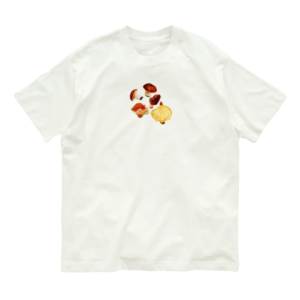 segasworksのキノコ　美味しいの オーガニックコットンTシャツ