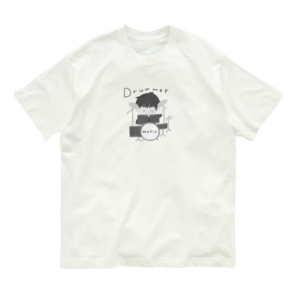 rurugirlのぼくはドラマー オーガニックコットンTシャツ