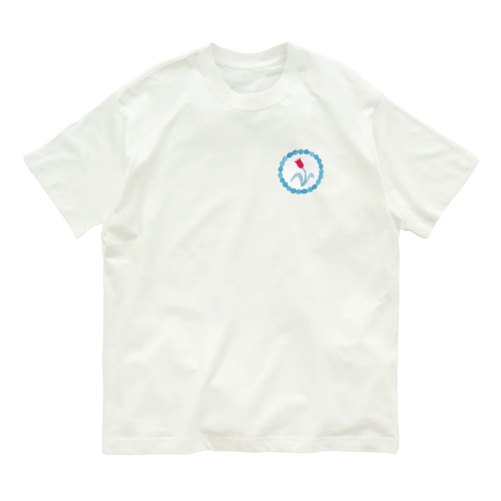 かわべしおん | イラストレーターのつよい花 Organic Cotton T-Shirt