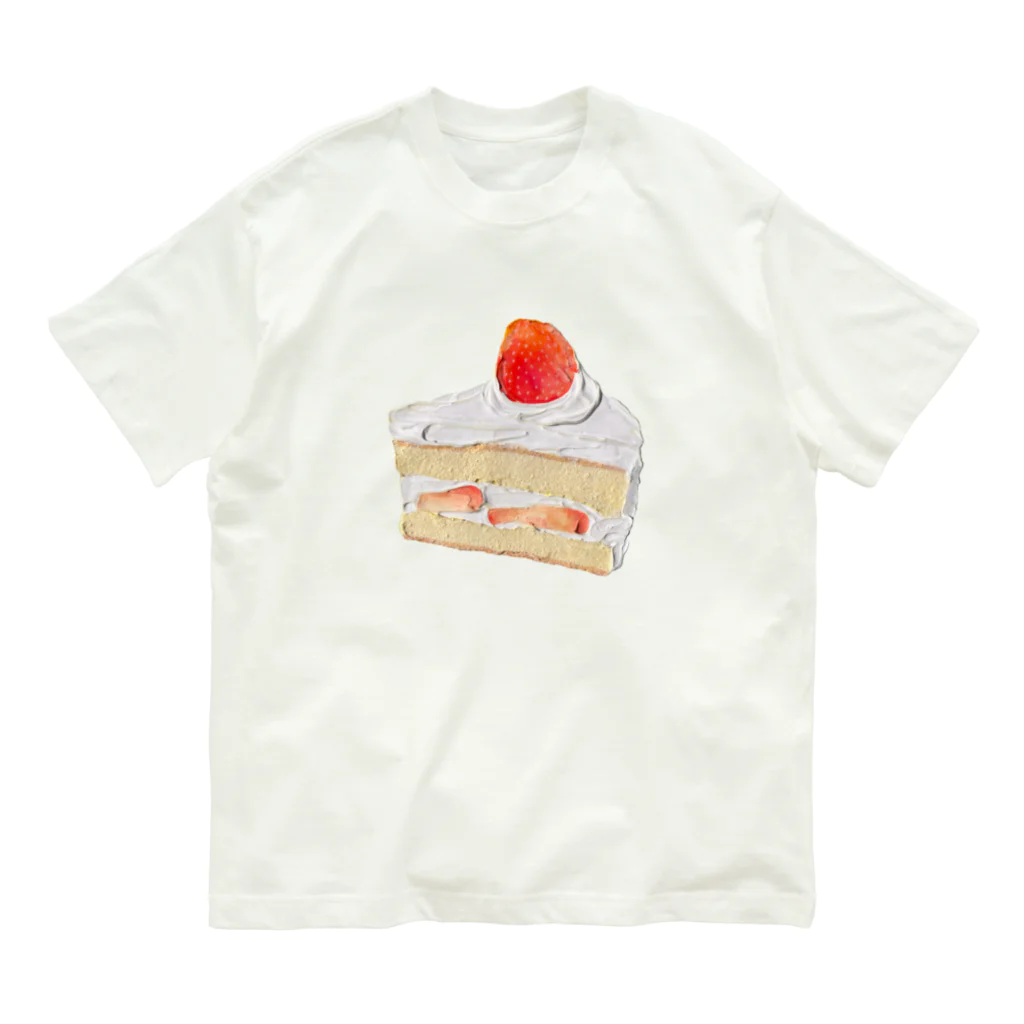 タカハシ商店のいちごのショートケーキ Organic Cotton T-Shirt