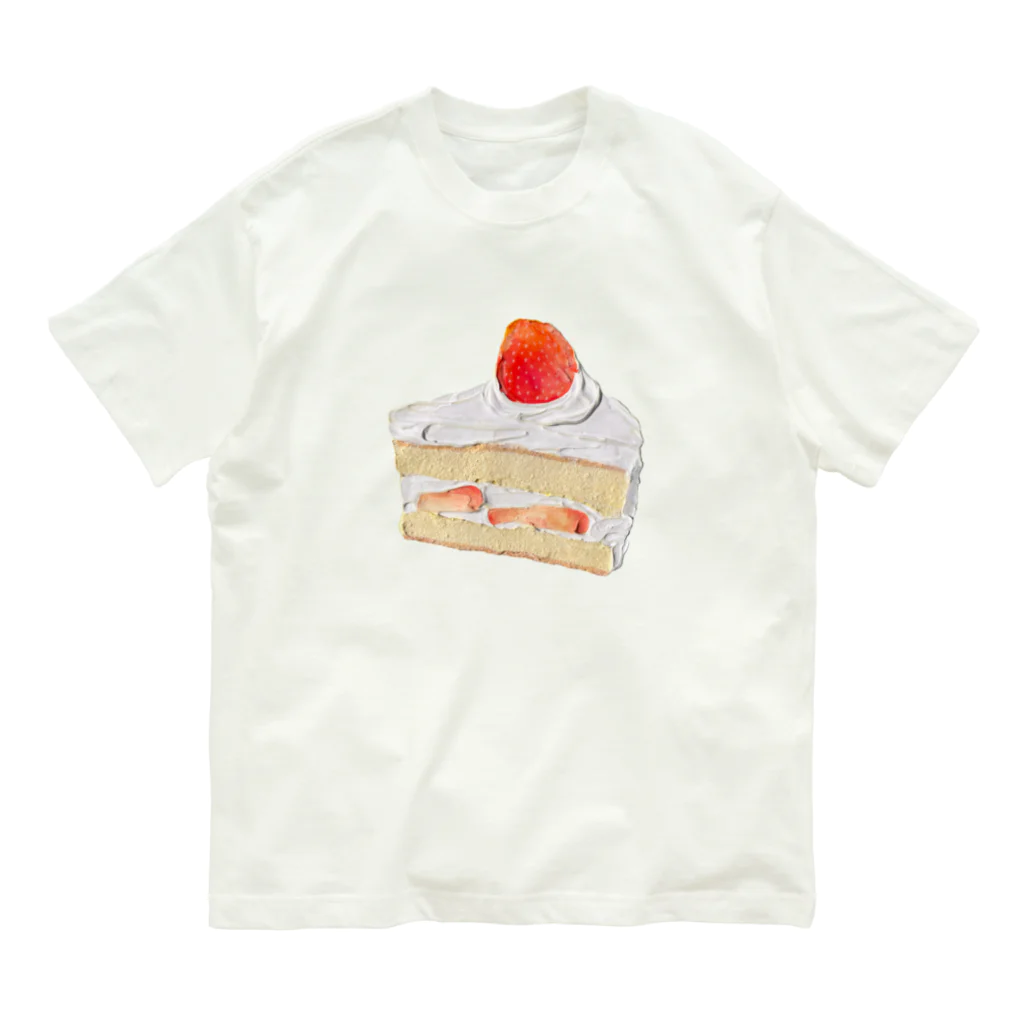 タカハシ商店のいちごのショートケーキ オーガニックコットンTシャツ