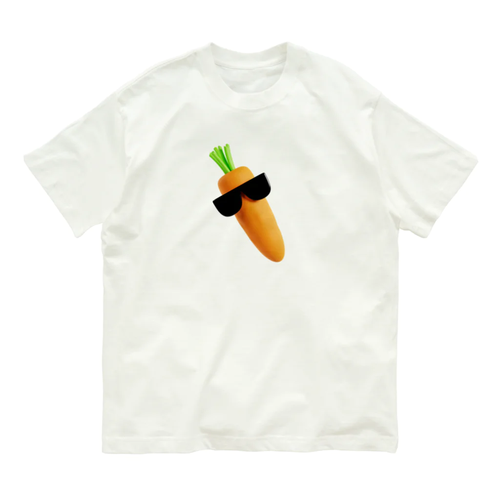 しゃけひめ🐟Shakehime👑3DfriendsのFunky Carrot!physical! Organic Cotton T-Shirt