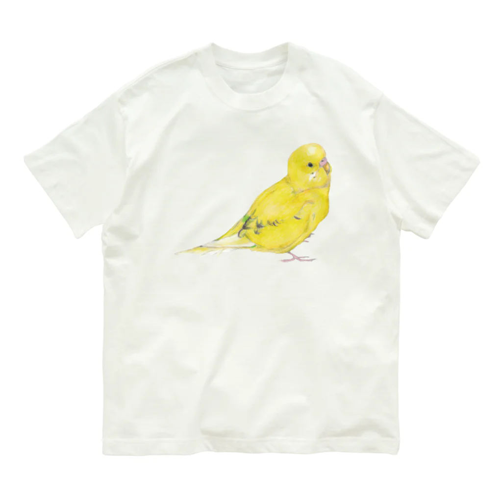 森図鑑の[森図鑑]セキセイインコ黄色 オーガニックコットンTシャツ