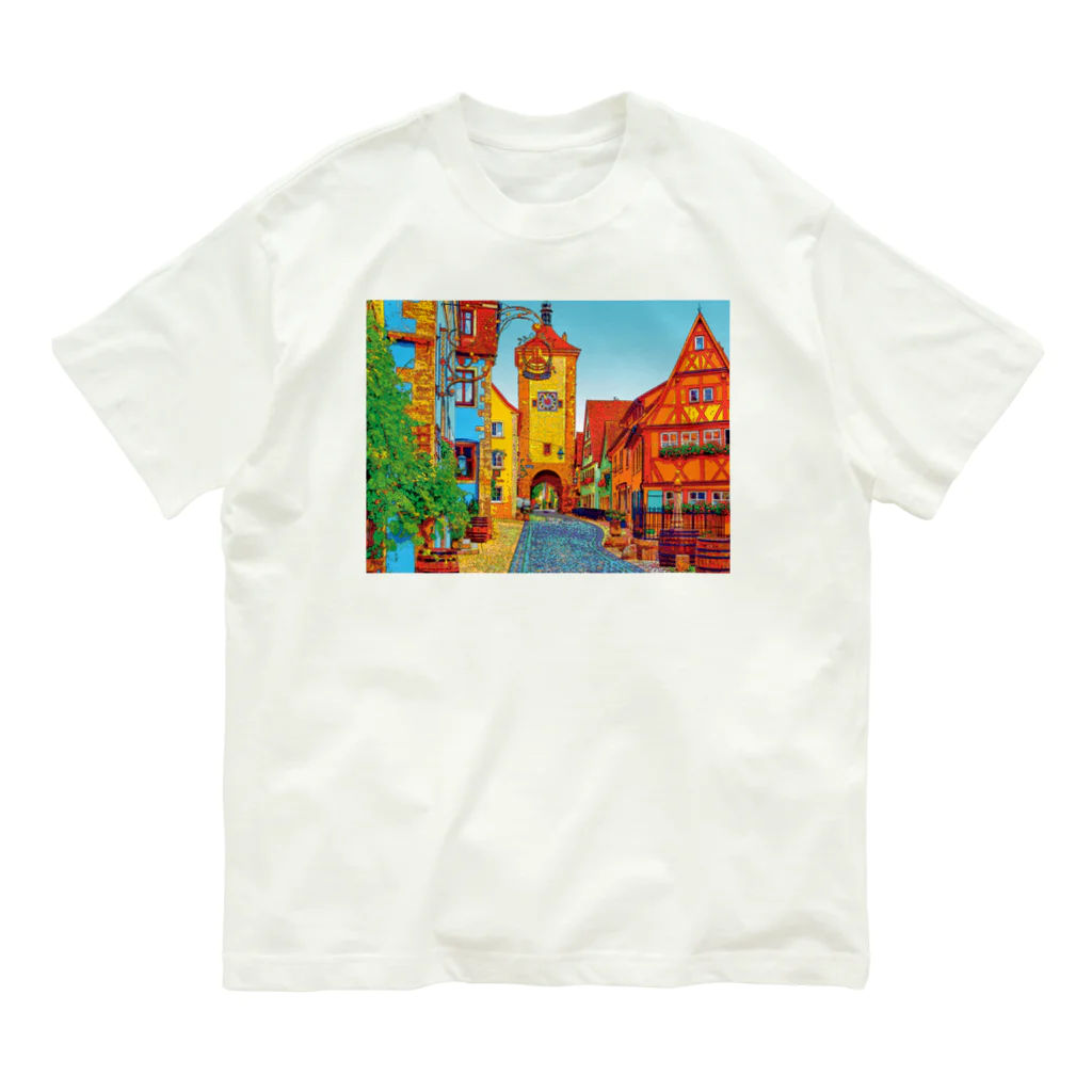 GALLERY misutawoのドイツ ローテンブルクのジーバー塔 Organic Cotton T-Shirt