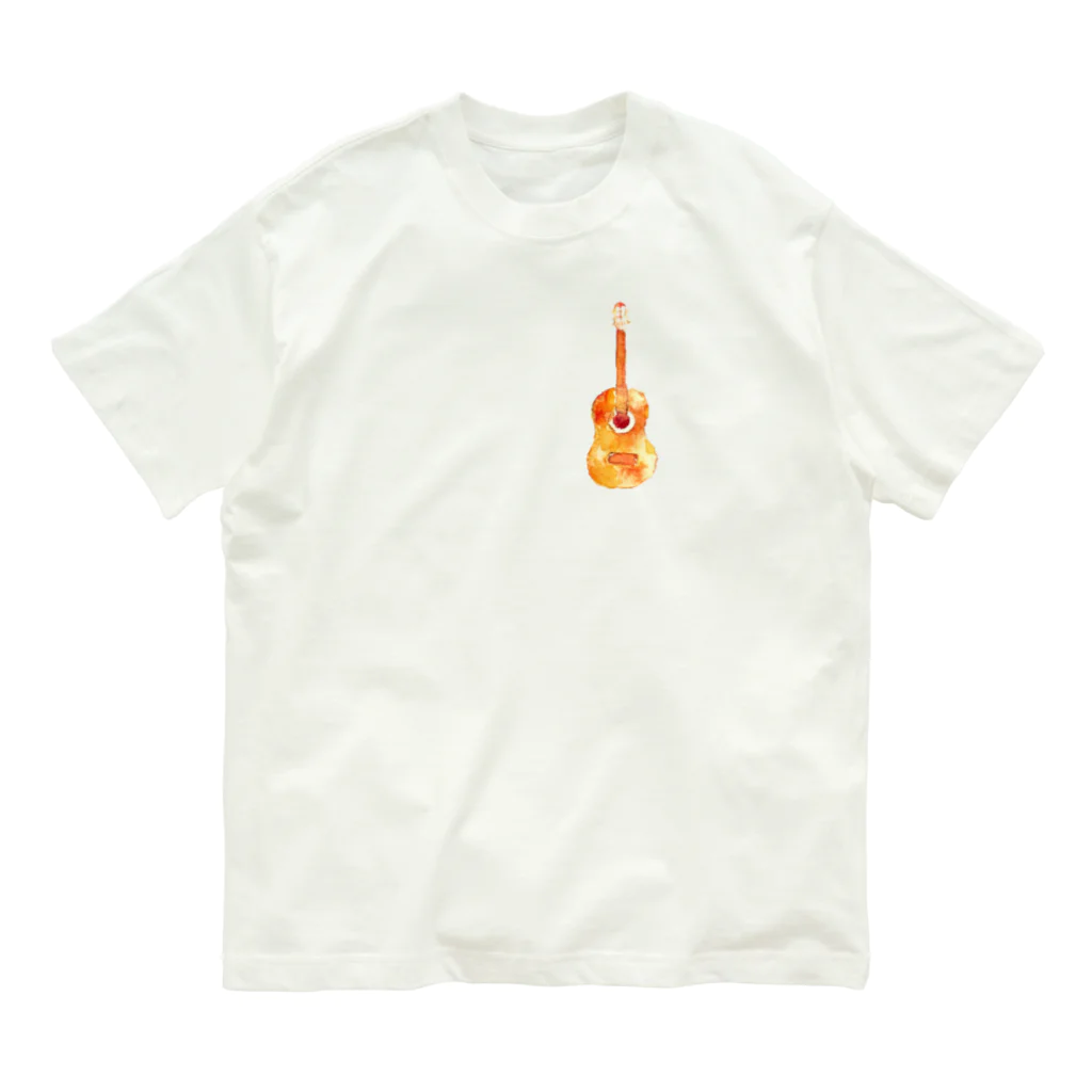 yumiのギター(orange) オーガニックコットンTシャツ