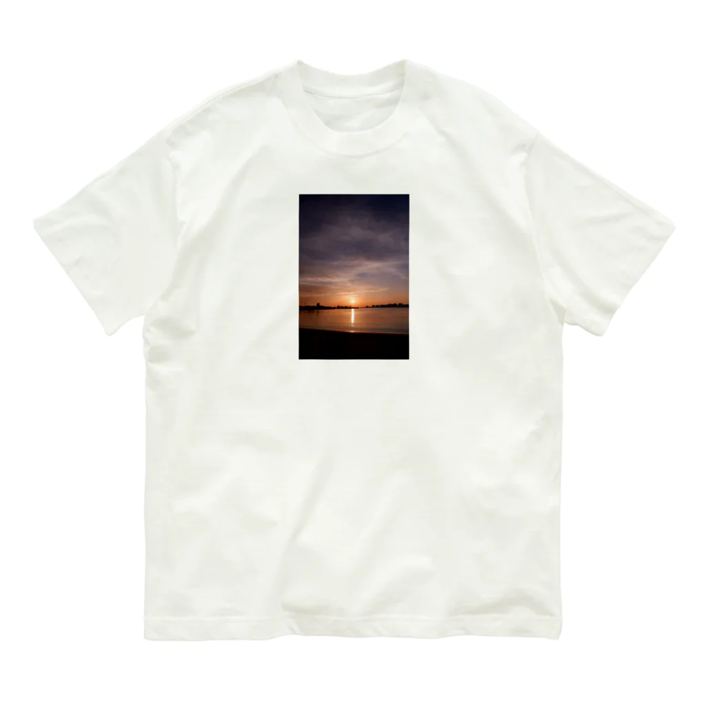 ちばLGBTQフレンズの癒しの夕陽 オーガニックコットンTシャツ