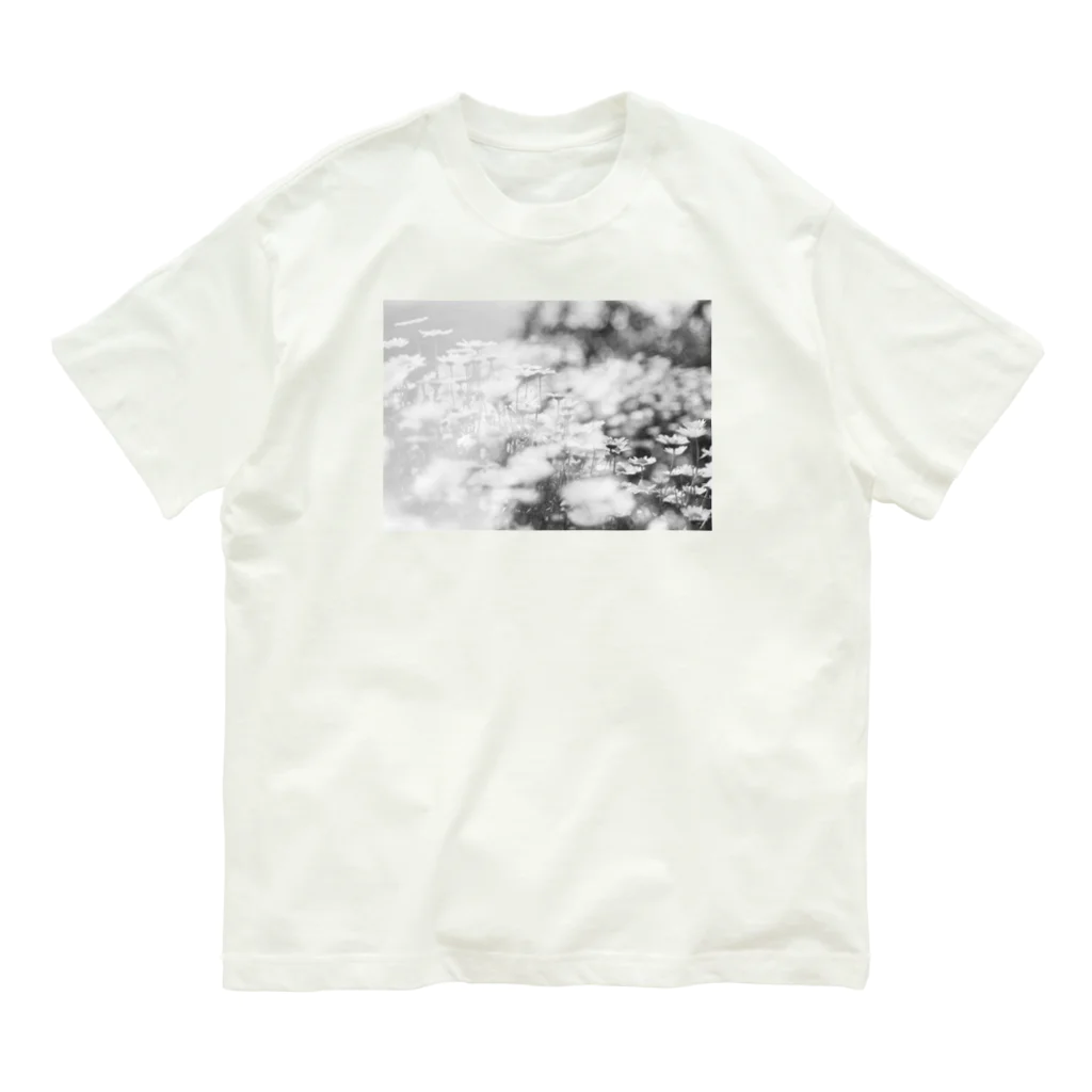 scent of colorsのmonochrome flowers《film》 Organic Cotton T-Shirt