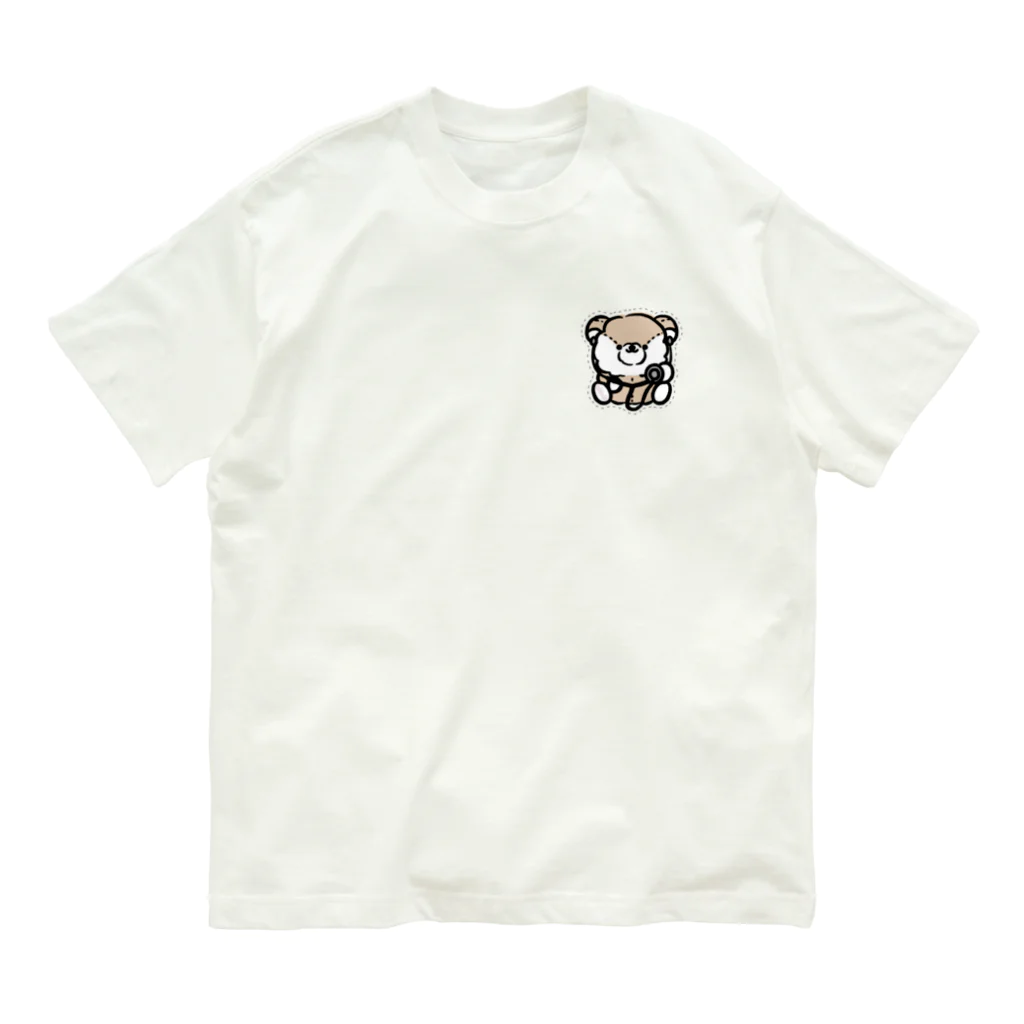 achaman•ﻌ•shopのあジャパンぐま オーガニックコットンTシャツ