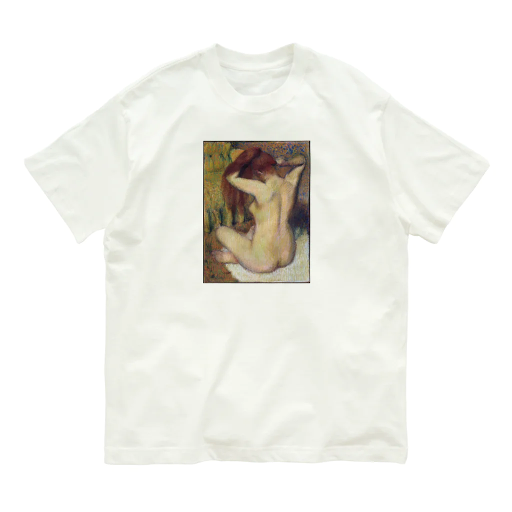 Masterpieceのエドガー・ドガ 　/　彼女の髪をとかす女性　Woman Combing Her Hair ca. 1888–90 Organic Cotton T-Shirt