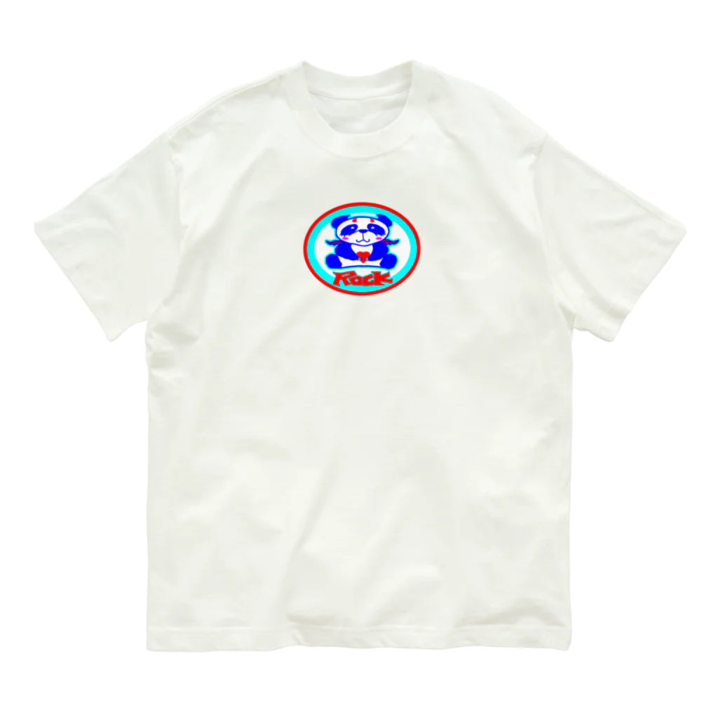 オクサバットのロックパンダ弐 Organic Cotton T-Shirt