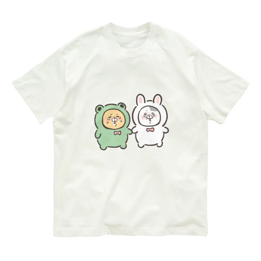 モフ缶の迷子のふたり オーガニックコットンTシャツ