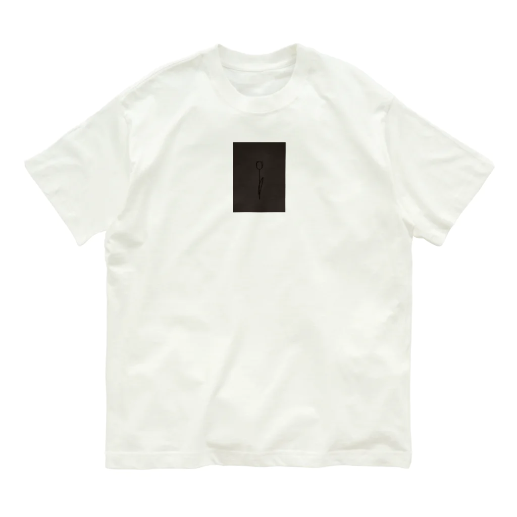 rilybiiの darkcharcoal chocolateBrown オーガニックコットンTシャツ