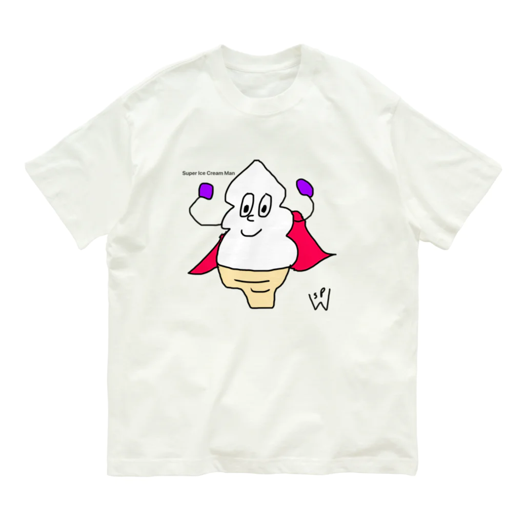 Walton’sのスーパーアイスクリームマン　(透過) Organic Cotton T-Shirt