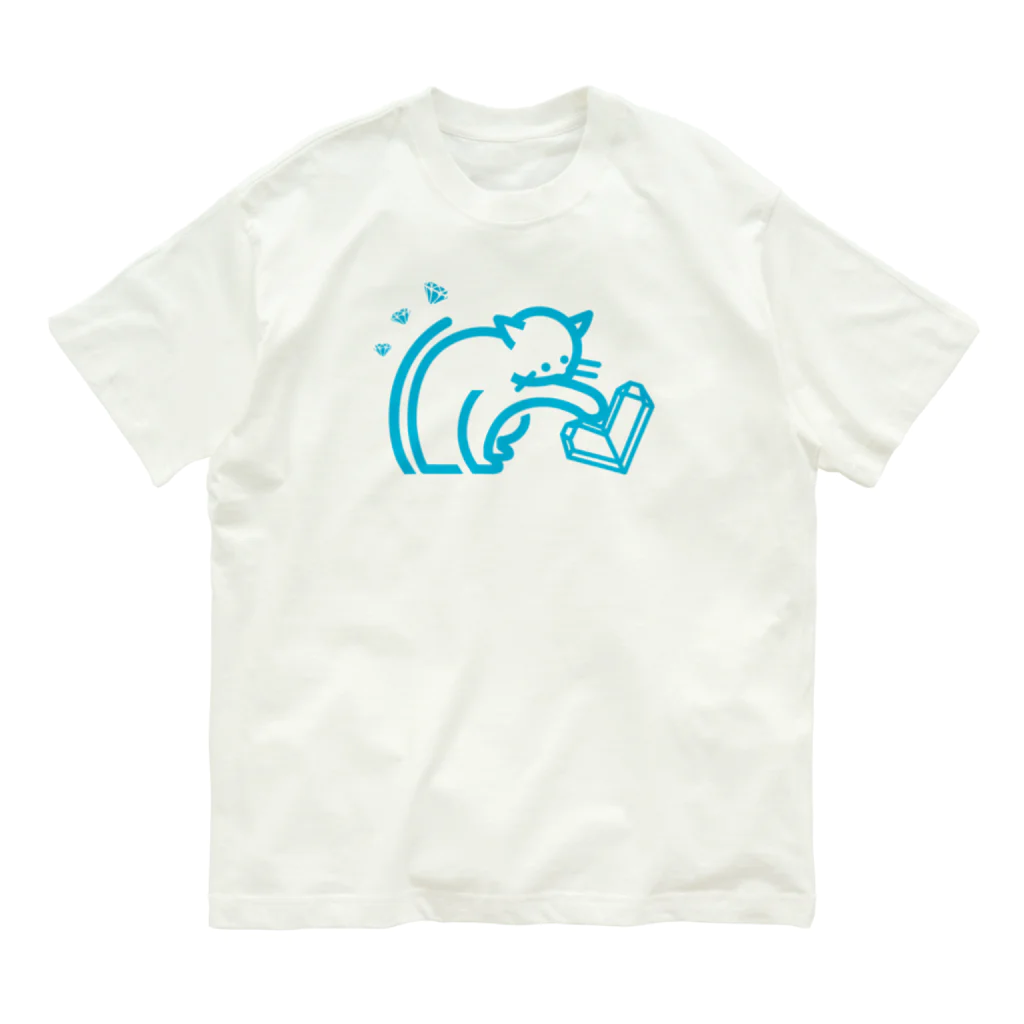 Cleavageの日本式双晶つんつんネコちゃーん Organic Cotton T-Shirt