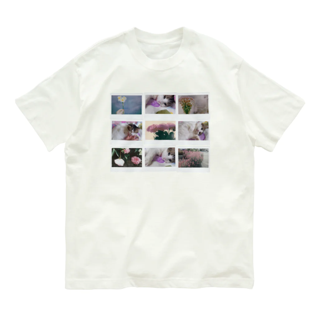 𝙈𝙊𝙈𝙊'𝙨 𝙎𝙝𝙤𝙥のMOMOと春のコラージュ Organic Cotton T-Shirt