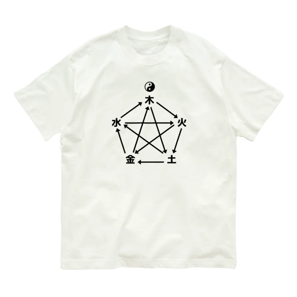 面白札屋の陰陽五行 Organic Cotton T-Shirt