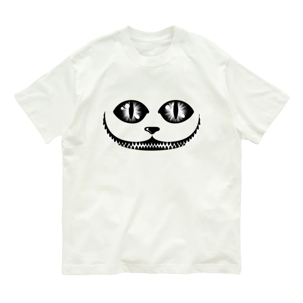 Cɐkeccooのニタニタ怖い?チェシャネコ(不思議の国のアリス) Organic Cotton T-Shirt